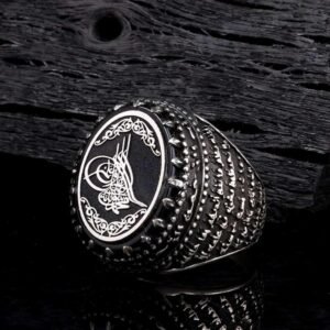 Dualı Tasarım Osmanlı Tuğrası Gümüş Yüzük