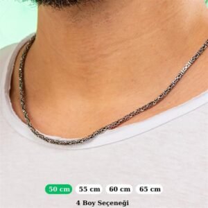 Gümüş Kral Kolye Zincir 2.8mm