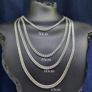 Yassı Bombeli Gurmet Gümüş Zincir